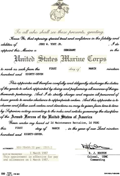 Promotion Warrant Template Example 1