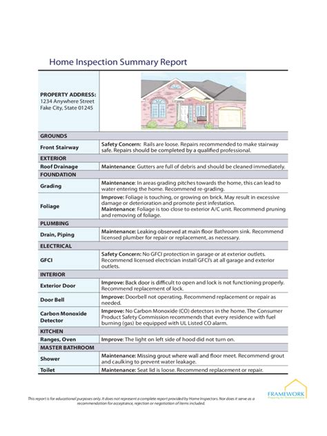 Property Inspection Report Template in Word