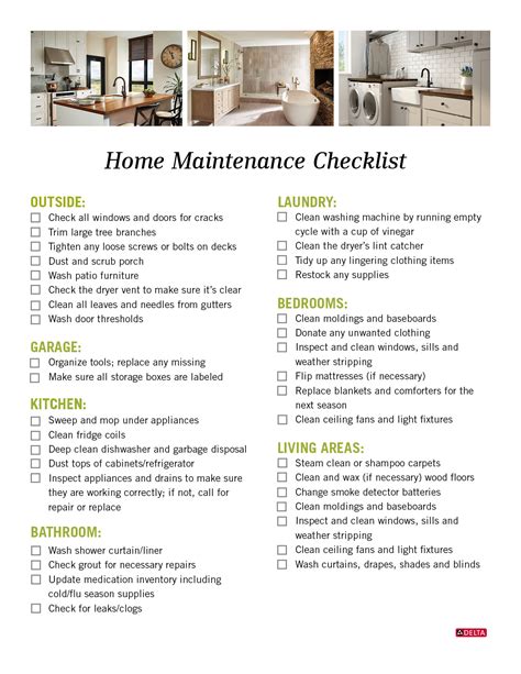 Property Maintenance Checklist Flyer