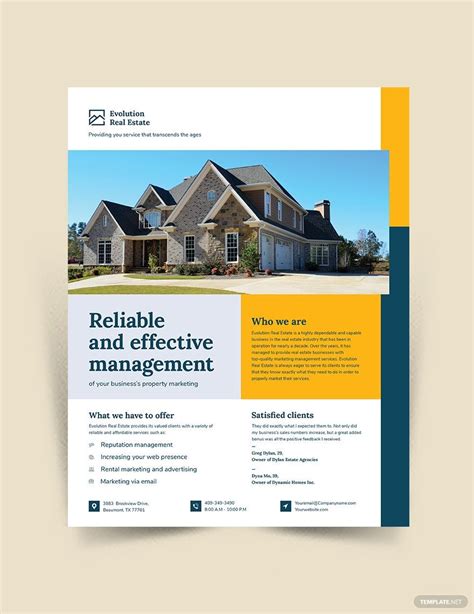 Property Management Flyer Template Design Ideas