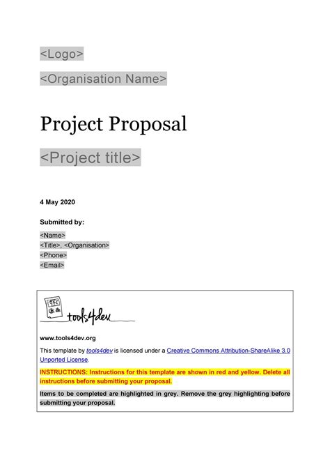 Proposal Template Example Document