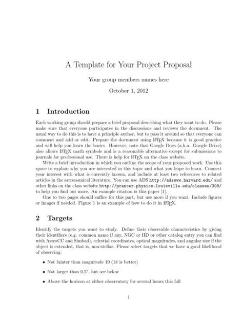 Proposal Template LaTeX