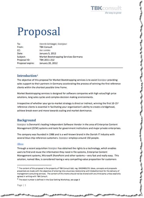 How to Use the Proposal Template