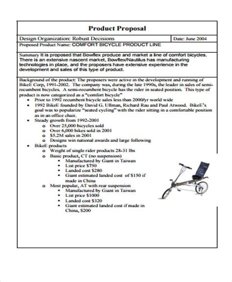 Proposal Templates for Product