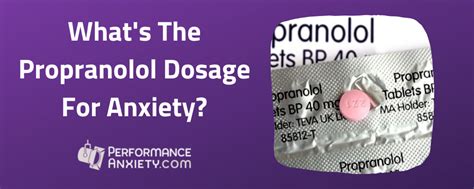 Propranolol Dosage