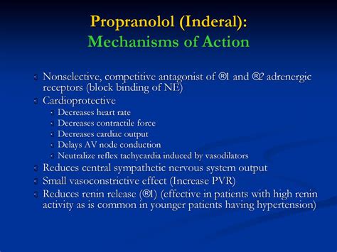 Propranolol Mechanism of Action