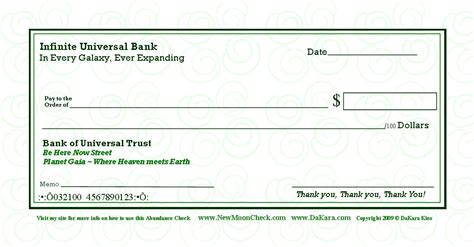 Prosperity check template example