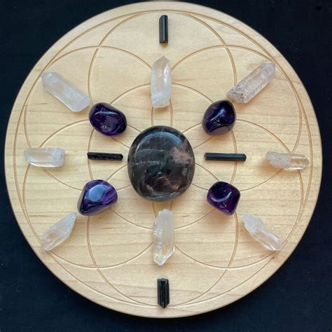 Protection Crystal Grid Template