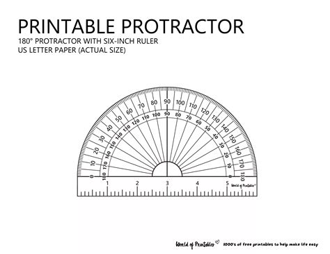 Protractor Template