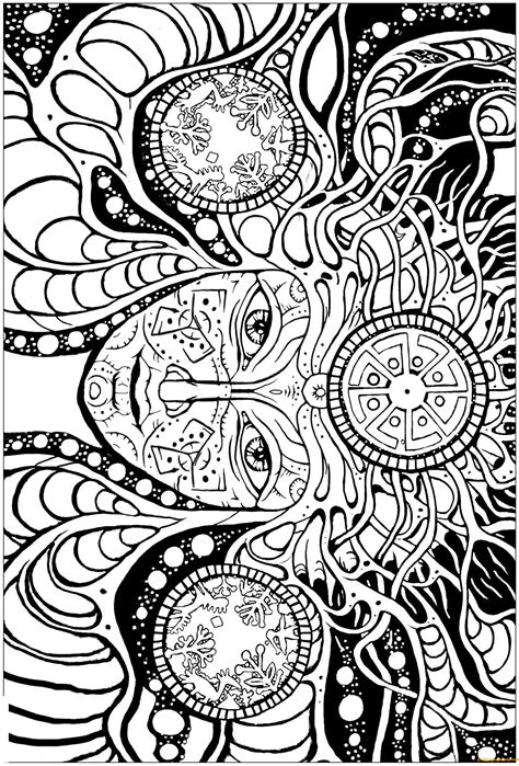 Psychedelic Coloring Page for Adults