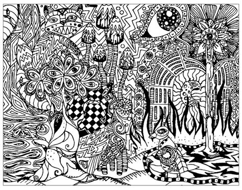 Psychedelic Coloring Page for Kids