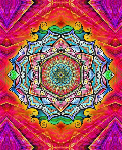 Psychedelic Mandala Coloring Page