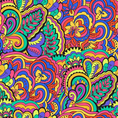 Psychedelic Patterns Coloring Page