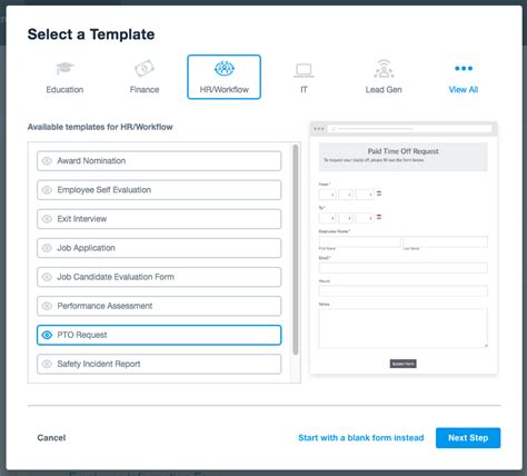 PTO Approval Process Template