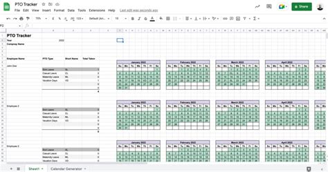 PTO tracker template for small business