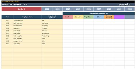 PTO tracking template 6