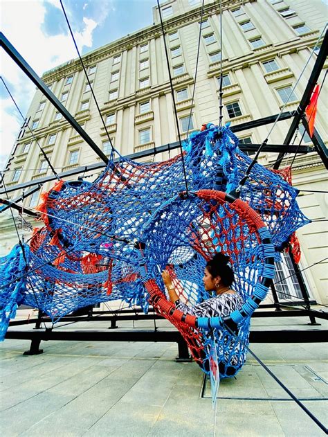 A public art installation in a park