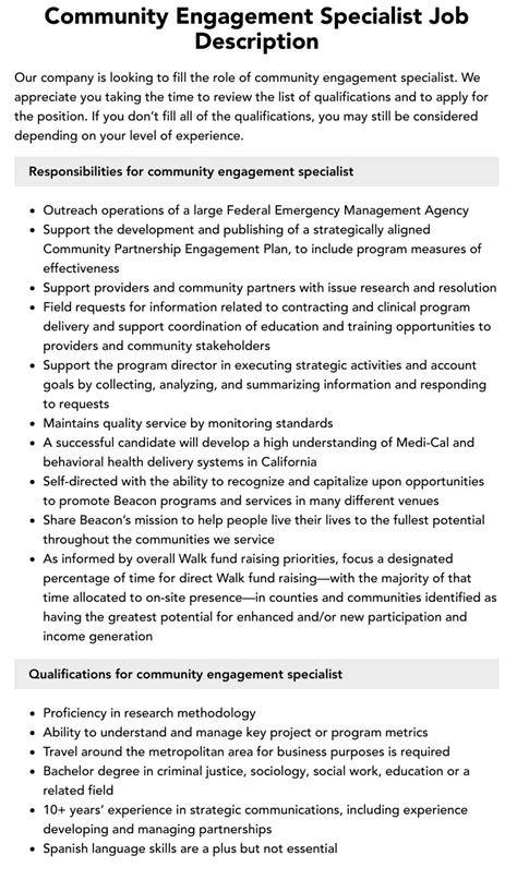 Public Engagement Specialist Career