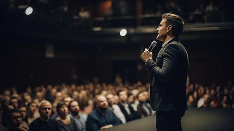 Service dog trainer speaking at a conference