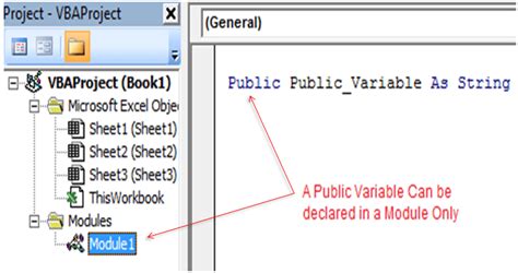 Public Variables in Excel VBA