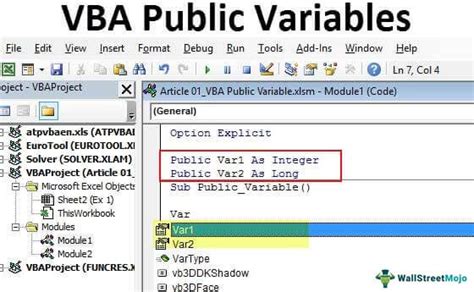 Public Variables in Excel VBA Pitfalls