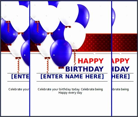 Publisher Birthday Card Template 3