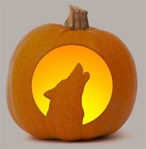 Pumpkin Carving Patterns Wolf Themes