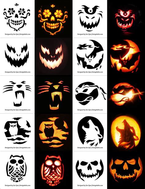 Pumpkin carving stencil designs