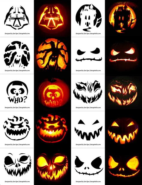 Pumpkin carving stencils ideas gallery