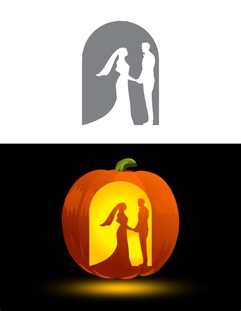 Pumpkin Carving Templates for Couples