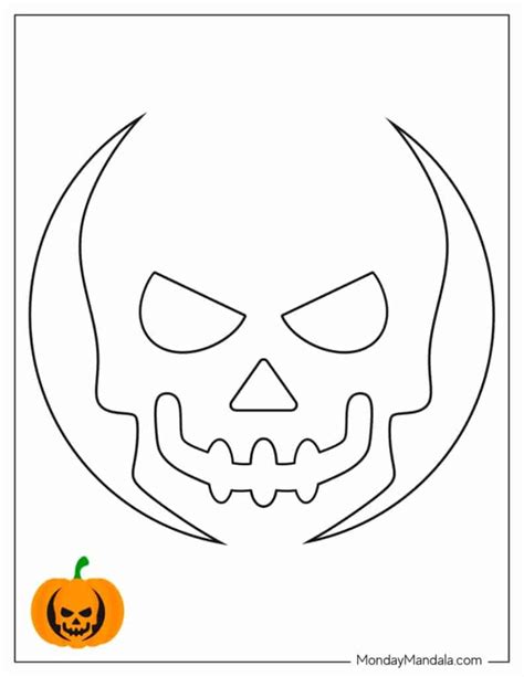 Pumpkin Carving Templates Skull Designs