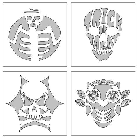 Pumpkin Carving Templates Skull Designs Gallery 1