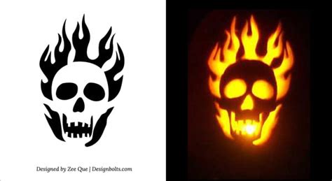 Pumpkin Carving Templates Skull Designs Gallery 10