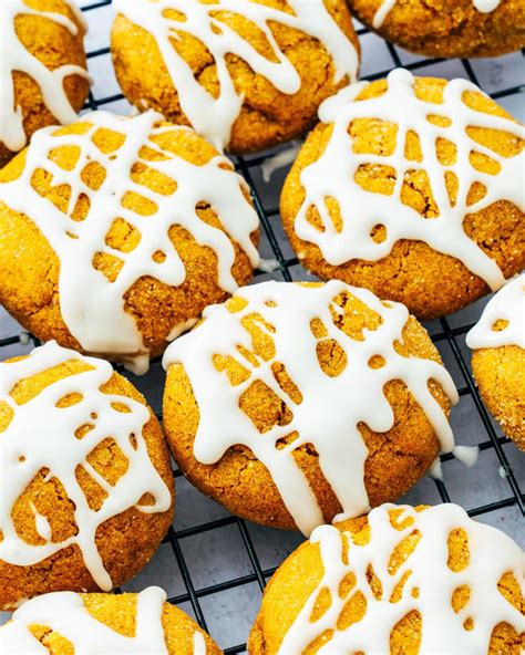 A plate of pumpkin cookies