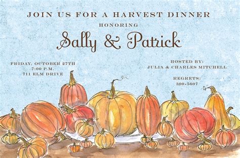 Pumpkin Harvest Invitation