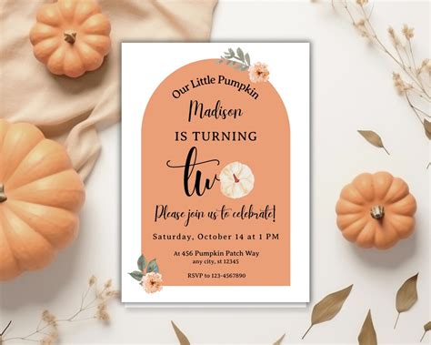 Pumpkin Invitation Design