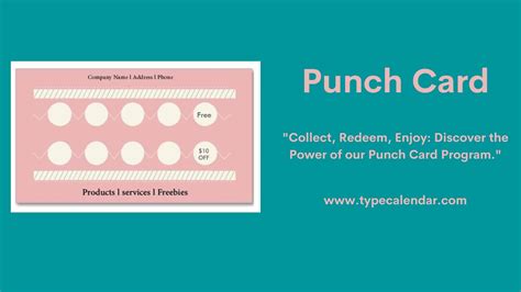 Punch Card Template Design