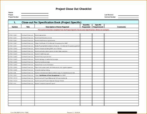 Punch List Template Excel