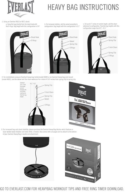 Punching bag stand instructions