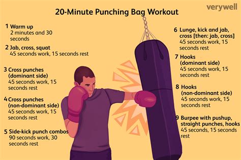 Punching bag training with kicks