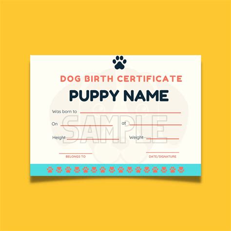 tips for creating a puppy birth certificate