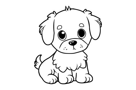 Puppy coloring book for toddlers