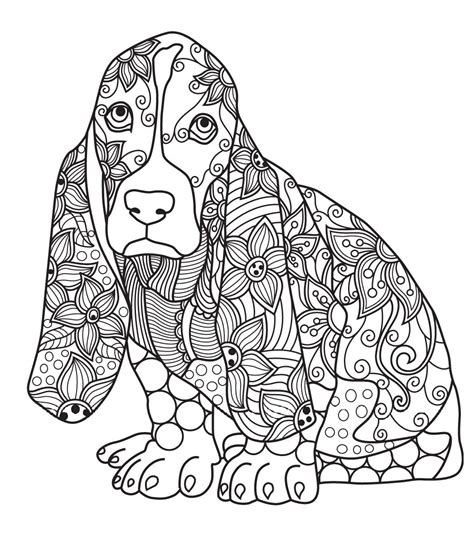 Puppy Colouring Pages for Adults Relaxation