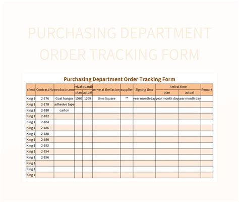 Purchase Order Tracking Templates