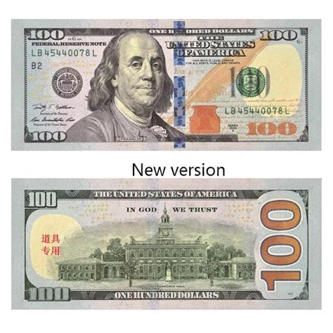 A person purchasing a printable $100 bill prop for commercial use