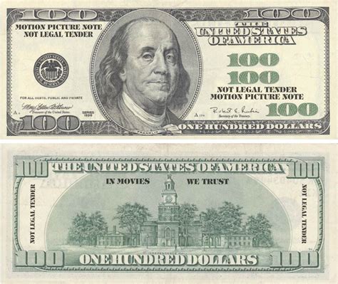 A person purchasing a printable $100 bill prop online