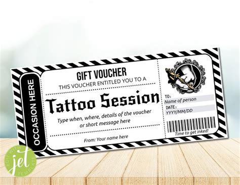 Purchasing tattoo gift certificates