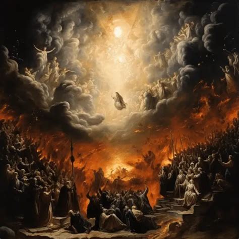 A depiction of Purgatory in Catholic theology