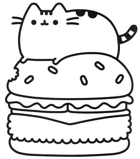 Pusheen coloring pages to print and enjoy