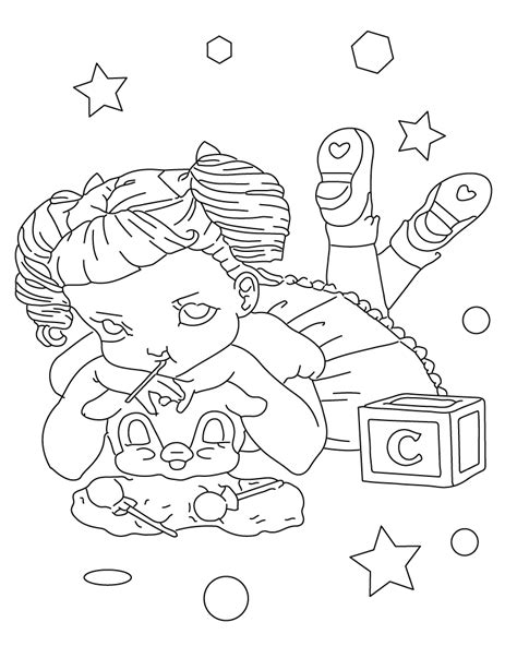 Pusheen playful coloring pages